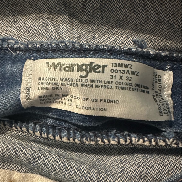 Vintage wrangler denim jeans 31x32 no holes worn in look western style work pant - Picture 3 of 4